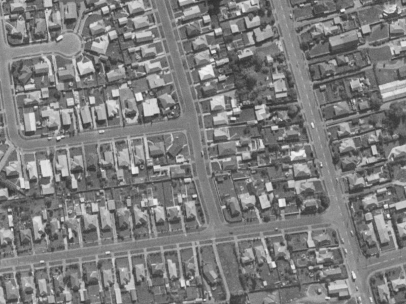 53 Rydal Street from the air, 1970-1974