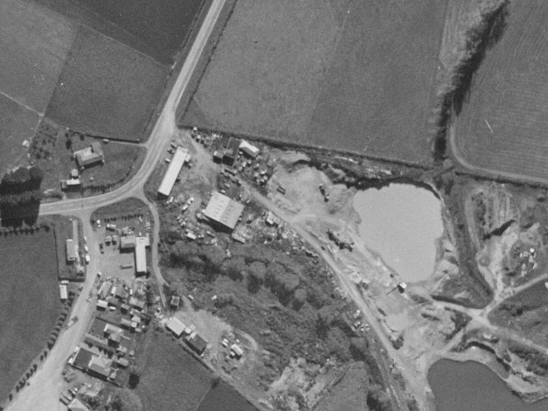7 Edgewater Lane from the air, 1970-1974