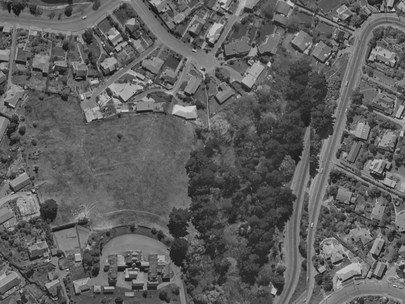 41A Overdale Drive from the air, 1970-1974