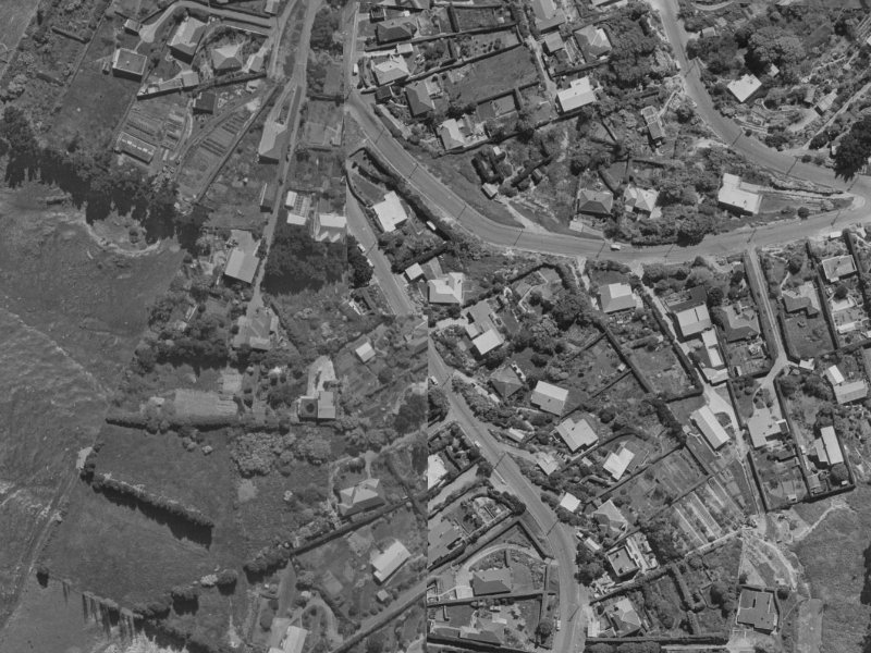 65 Huntsbury Avenue from the air, 1970-1974