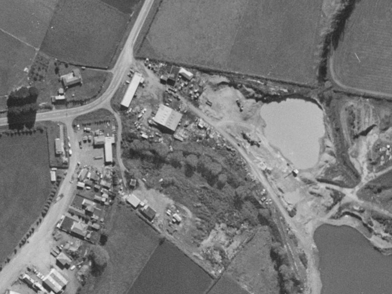 8 Edgewater Lane from the air, 1970-1974