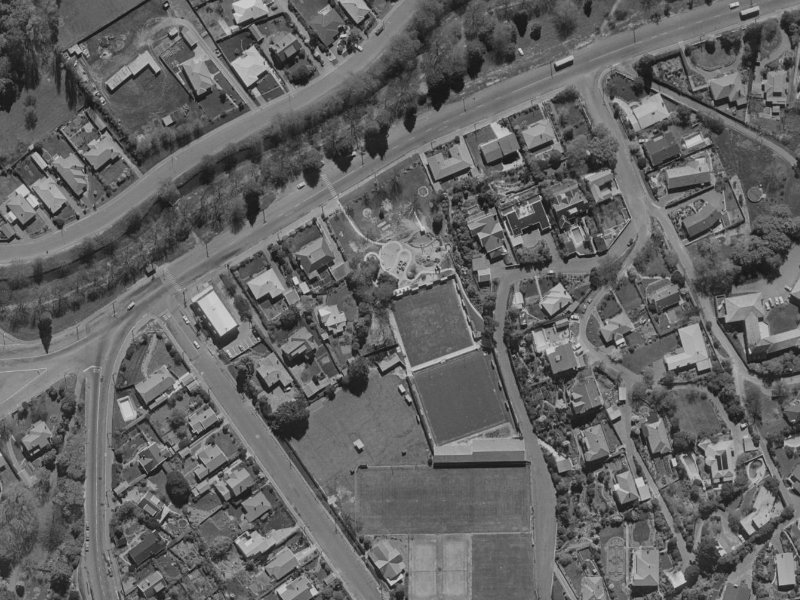 77A Cashmere Road from the air, 1970-1974