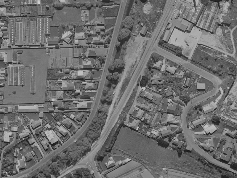 67 Eastern Terrace from the air, 1970-1974
