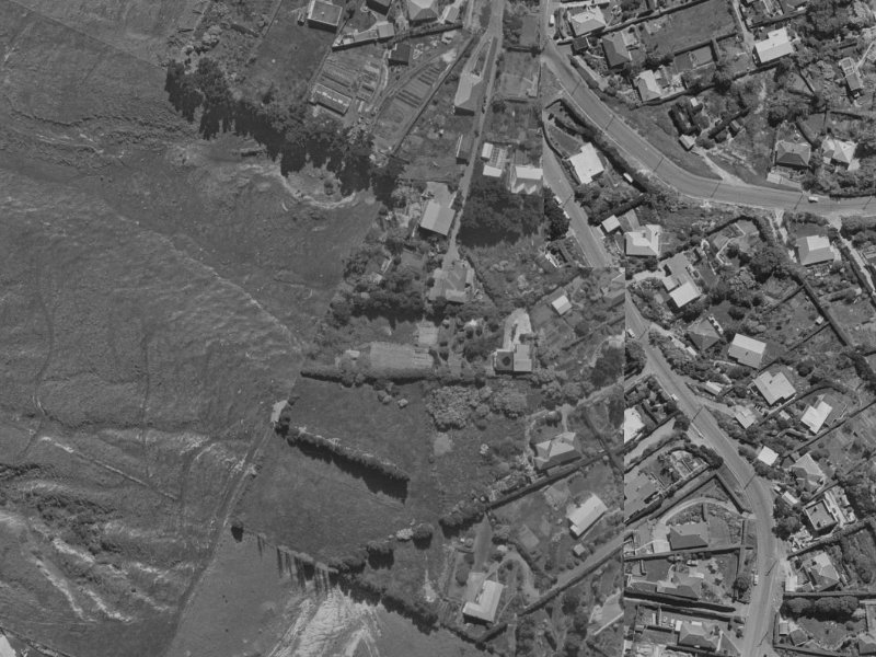 60 Huntsbury Avenue from the air, 1970-1974