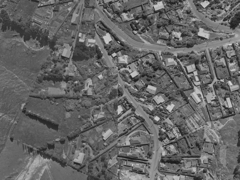 70 Huntsbury Avenue from the air, 1970-1974
