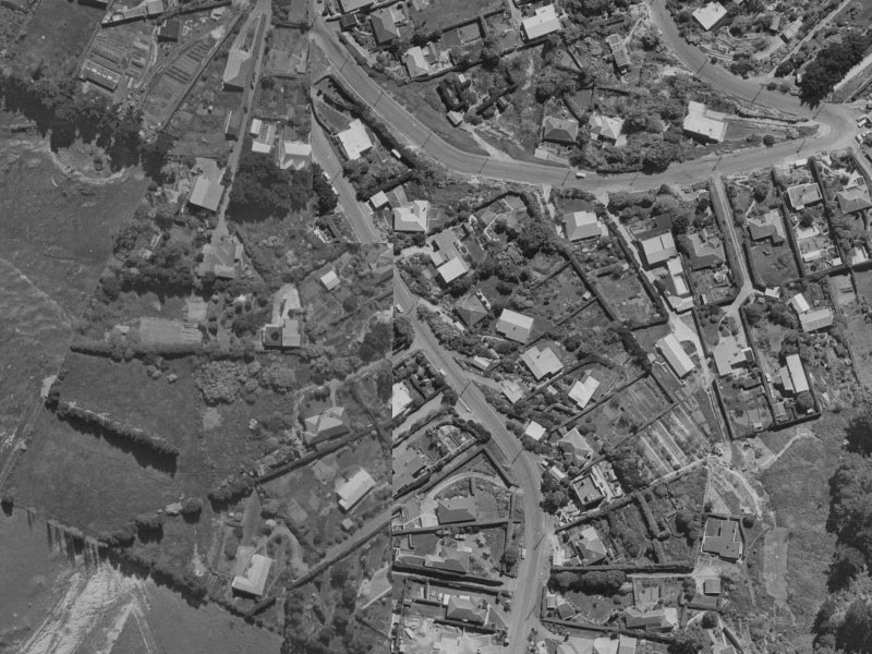 66 Huntsbury Avenue from the air, 1970-1974
