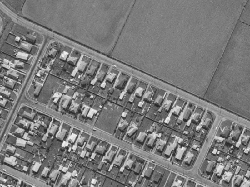 63 Dunbars Road from the air, 1970-1974