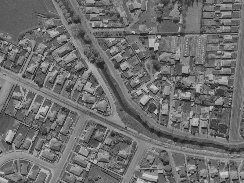 219 Waimea Terrace from the air, 1970-1974