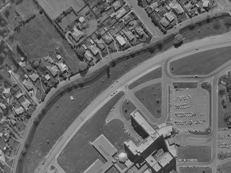 93–95 Cashmere Road from the air, 1970-1974