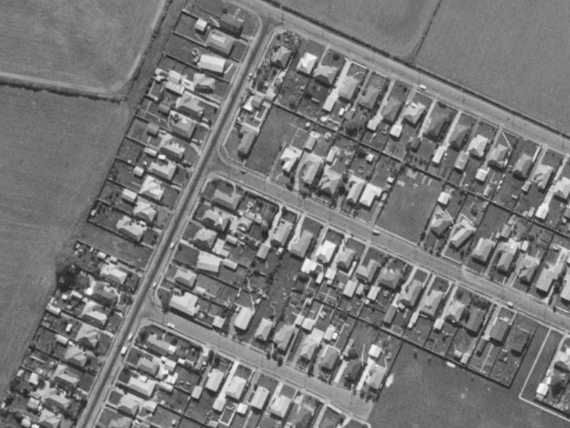 65 Cobra Street from the air, 1970-1974