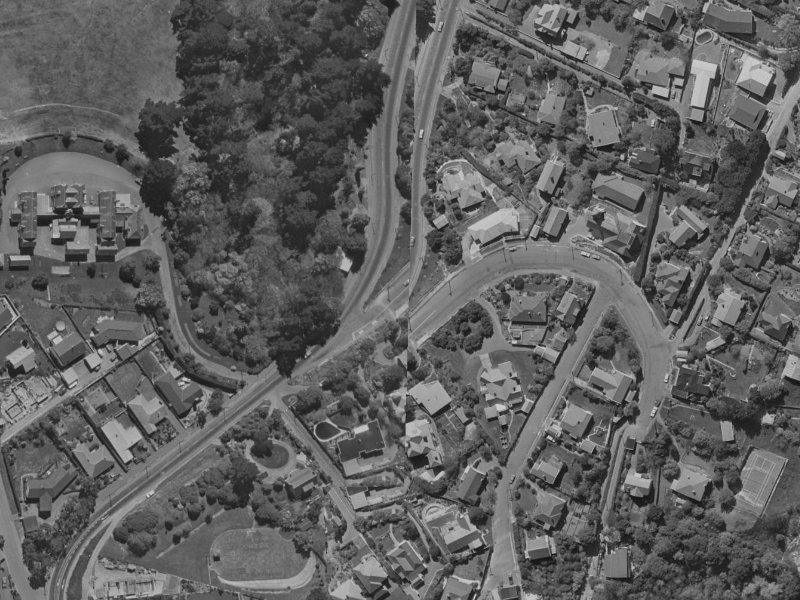 31-33 Dyers Pass Road from the air, 1970-1974