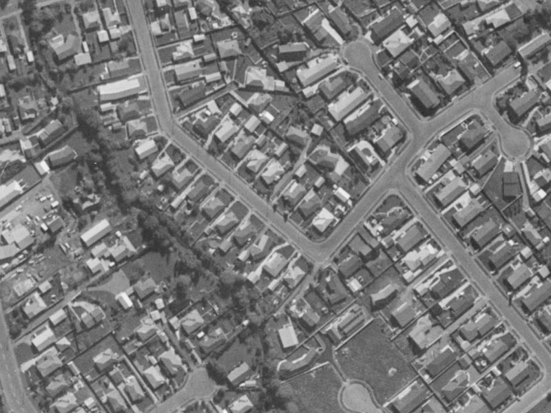 8 Palmside Street from the air, 1970-1974