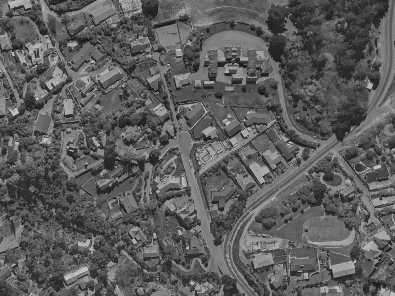10 Heaton Rhodes Place from the air, 1970-1974