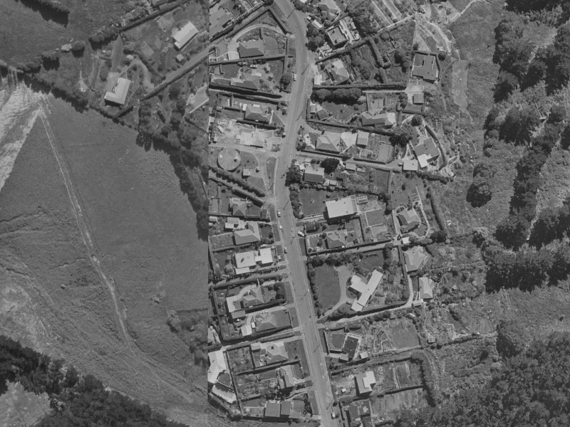 106 Huntsbury Avenue from the air, 1970-1974