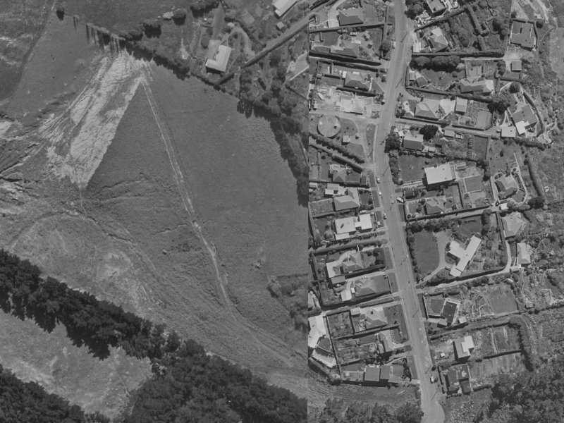 104 Huntsbury Avenue from the air, 1970-1974