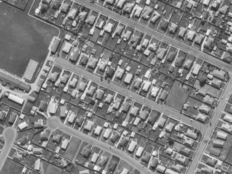 Cunningham Place from the air, 1970-1974