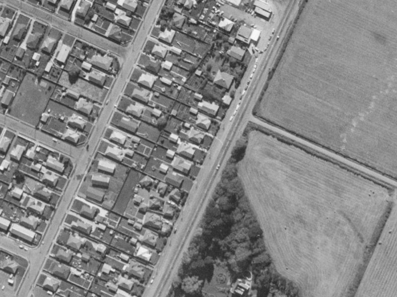 258 Halswell Road from the air, 1970-1974