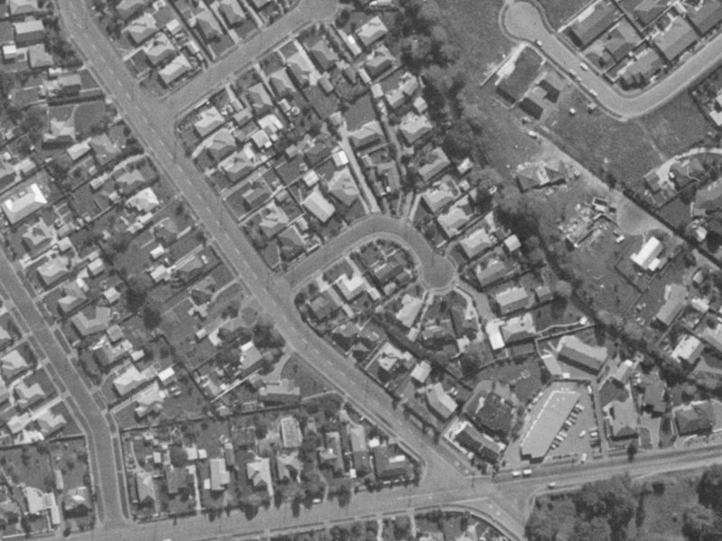 Greta Place from the air, 1970-1974