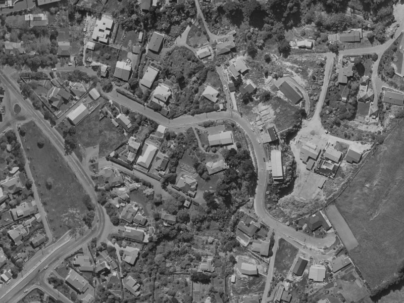 Whareora Terrace from the air, 1970-1974