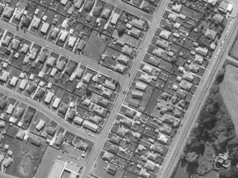 51 Ensign Street from the air, 1970-1974