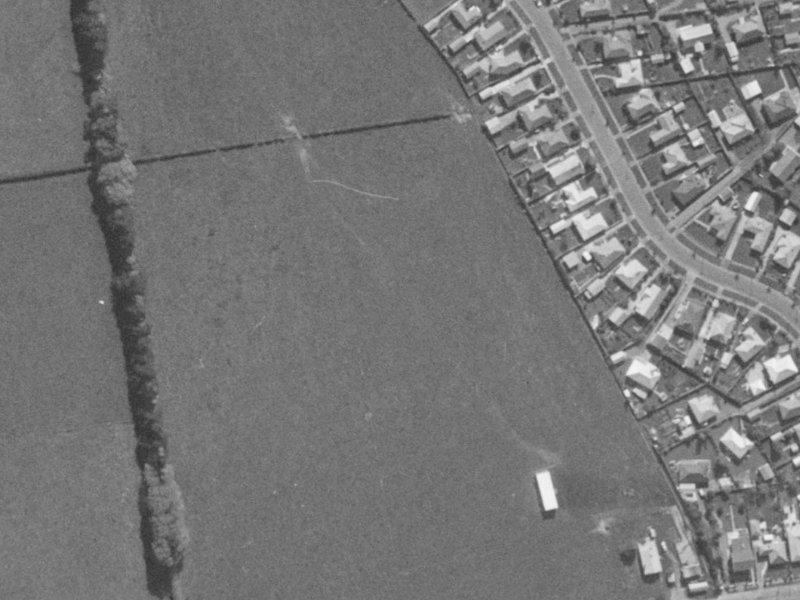 96 Leistrella Road from the air, 1970-1974