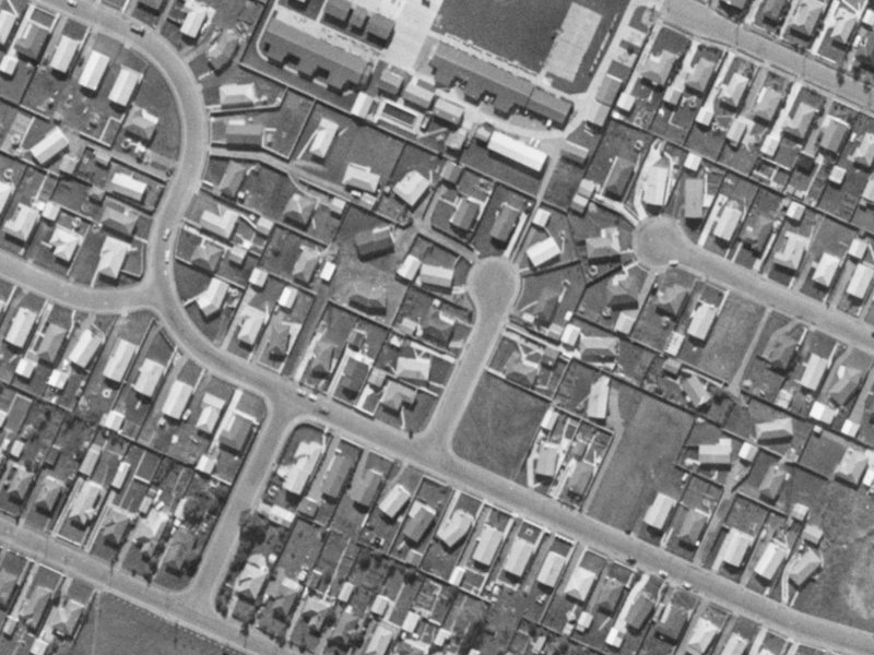 5 Brenda Place from the air, 1970-1974