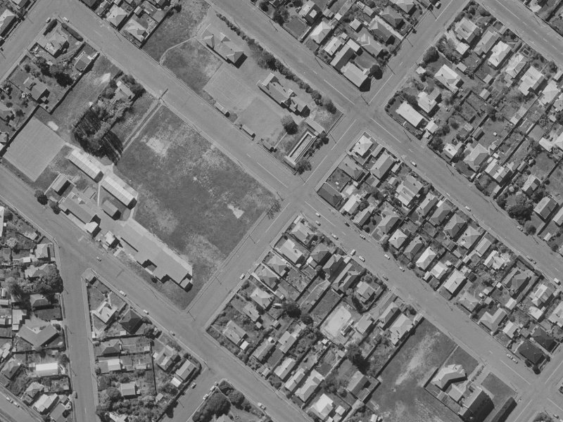 23 Hardwicke Street from the air, 1970-1974