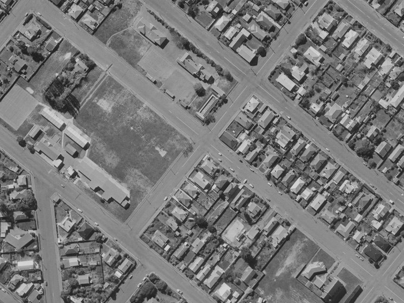 24 Dryden Street from the air, 1970-1974