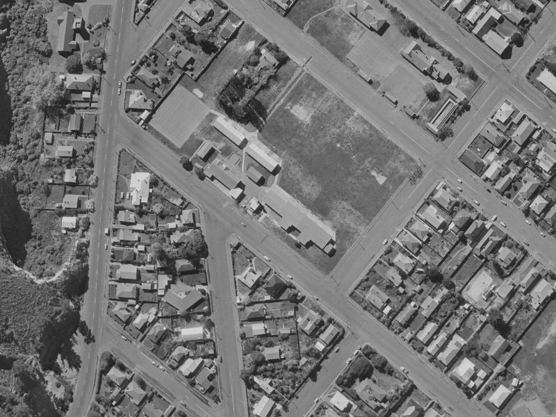 21 Colenso Street from the air, 1970-1974