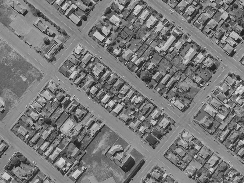 54 Wiggins Street from the air, 1970-1974
