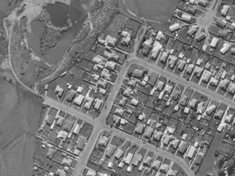 160 Wales Street from the air, 1970-1974