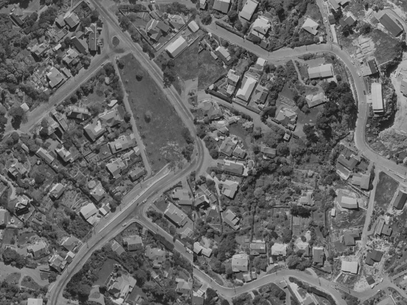 63 Dyers Pass Road from the air, 1970-1974