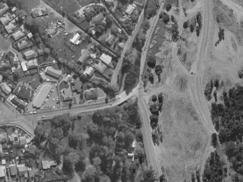 Shalamar Drive from the air, 1970-1974