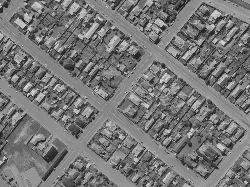 Menzies Street from the air, 1970-1974