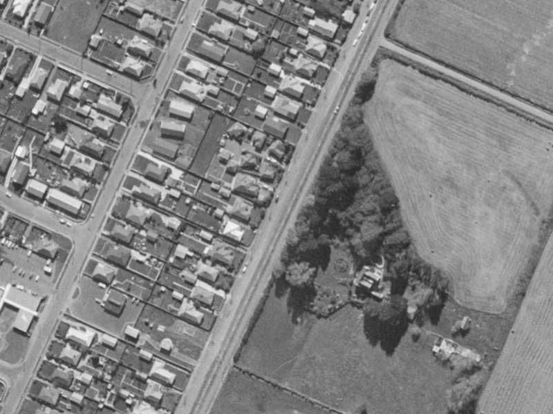 270 Halswell Road from the air, 1970-1974