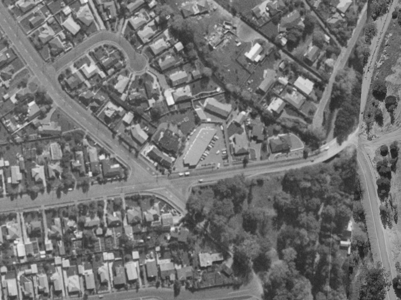 144 Cashmere Road from the air, 1970-1974