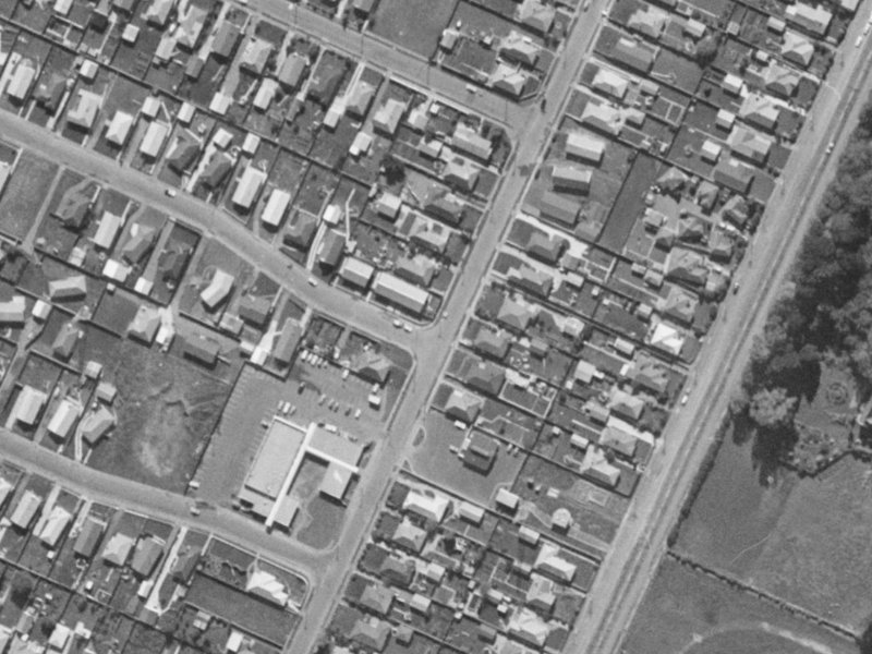 42 Ensign Street from the air, 1970-1974