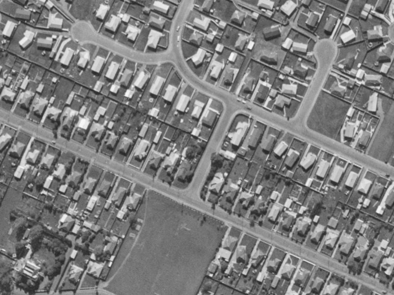 1 Revell Street from the air, 1970-1974
