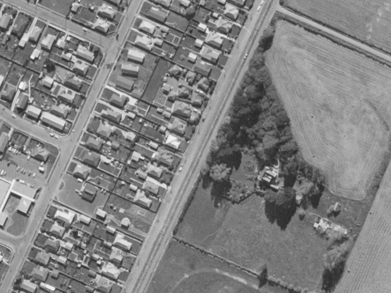 272 Halswell Road from the air, 1970-1974
