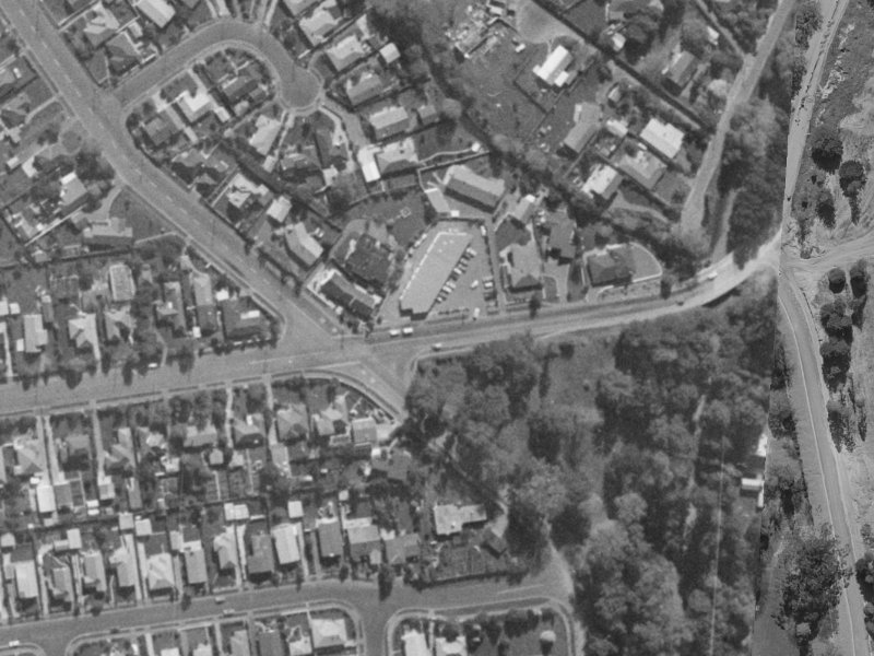 142 Cashmere Road from the air, 1970-1974