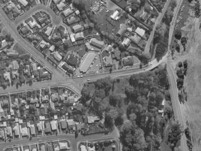 138A Cashmere Road from the air, 1970-1974