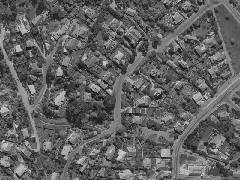 14 Macmillan Avenue from the air, 1970-1974