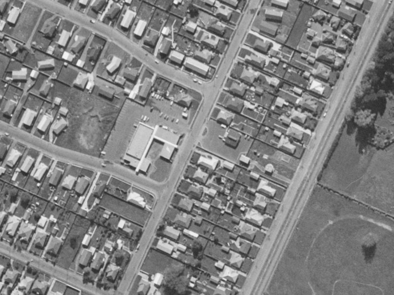 36 Ensign Street from the air, 1970-1974