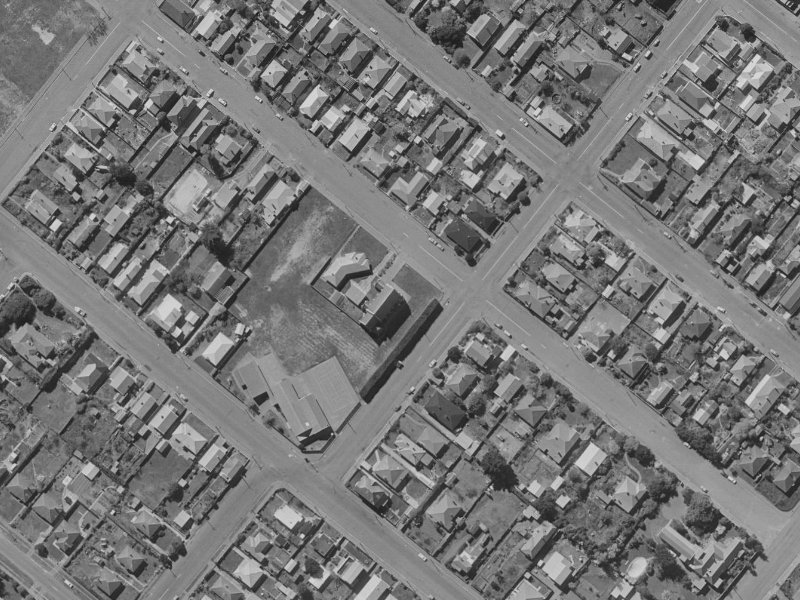 42 Dryden Street from the air, 1970-1974