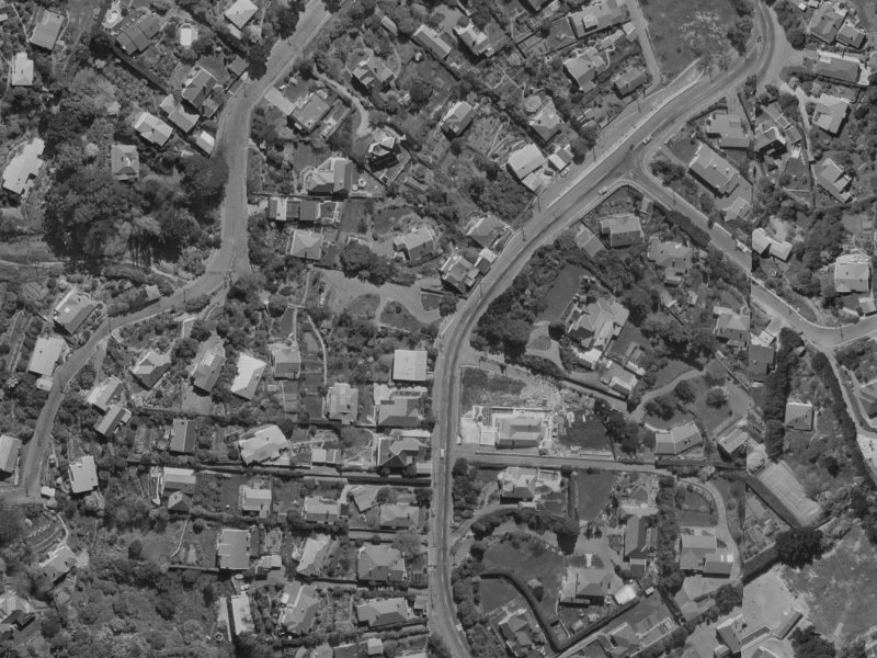 76 Dyers Pass Road from the air, 1970-1974