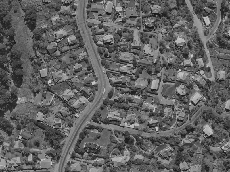 53 Hackthorne Road from the air, 1970-1974