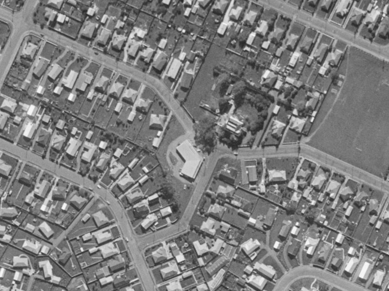 55 Nottingham Avenue from the air, 1970-1974