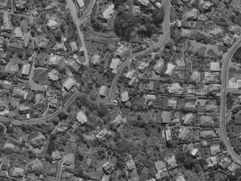 25-27 Macmillan Avenue from the air, 1970-1974