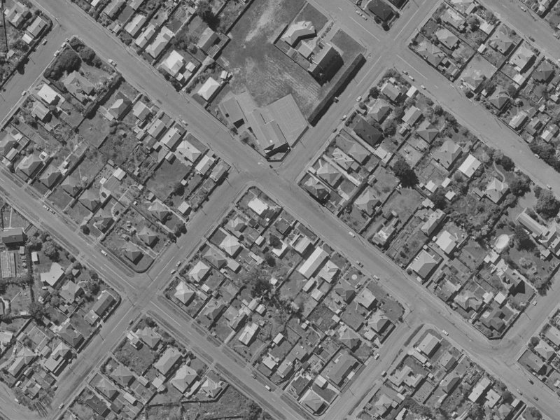 34 Colenso Street from the air, 1970-1974