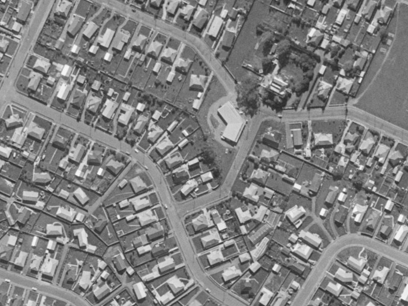 14 Gore Street from the air, 1970-1974